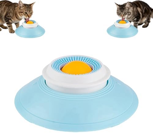 Slow Feeder Cat Bowl, Cat Food Bowl with Cat Lick Ball, Licking A Ball Add More Fun Bowl, Cat Slow Feeder Bowl, Slow Down Eating Speed and Add More Fun for Your Cats. by Unknown