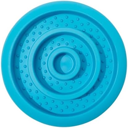 Slow Feeder Lick Mat for Dogs - Keep Them Busy - Natural Rubber Dog Frozen Treat Toys - Durable Interactive Enrichment Toys - Licking Dish for Dog De-Stressing, Blue by Pawnana