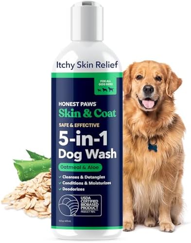 Oatmeal Aloe Dog Shampoo and Conditioner, Itchy Skin Relief, Sensitive Skin by HonestPaws