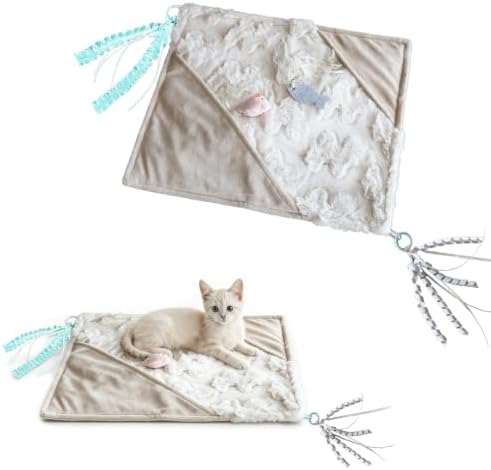 Cat Crinkle Play Mat with Catnip Interactive Cats Activity Mat for Indoor by Unknown