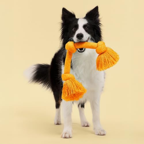 Playology Tug Rope Dog Toys for Large Dogs - Jumbo, Cheedar Cheese Scent - Image 3