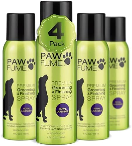 PAWFUME Dog Cologne Spray Grooming & Finishing, Royal Lavender, 4-Pack by Pawfume