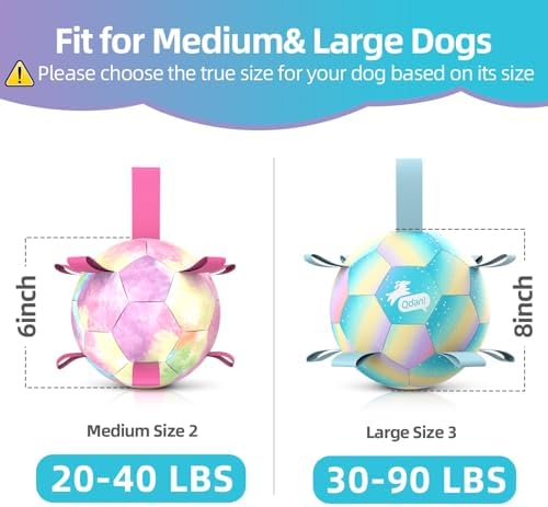 QDAN Herding Ball for Dogs, Soccer Interactive Toys for Large Dogs, 8 Inch - Image 6
