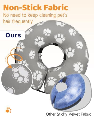 Supet Inflatable Dog Cone Collar Alternative After Surgery, Dog Neck Donut Collar Recovery E Collar for Neuter, Soft Pet Cone for Small Medium Large Dogs - Image 4