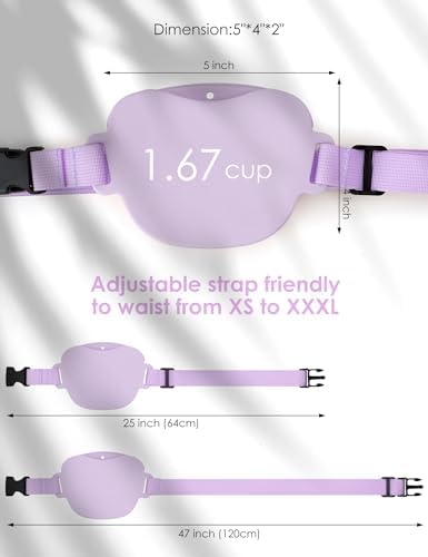 heouvo 1.67 Cup Dog Treat Pouch with Training Clicker (Violet) - Image 6