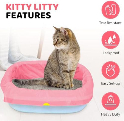 EZ Pick Up Dog & Cat Pet Waste Clean Up Bags Litter Liners (Pink, 36"x18") - Image 6