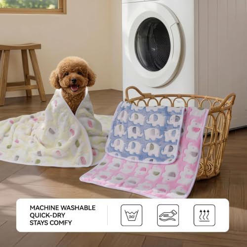 LINENLUX Dog Blankets 3-Pack, Super Soft Fluffy Fleece Pet Throw Warm - Image 4