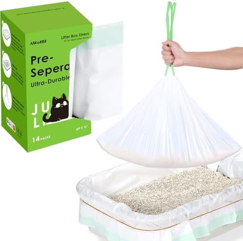 14 Pack Large Cat Litter Box Liners 37"x16", Heavy‑Duty Litter Bags by Unknown