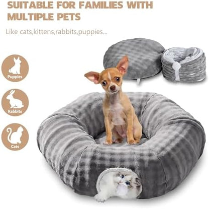 Bubble Round Cat Tunnel for Indoor Cats, Grey - Image 4