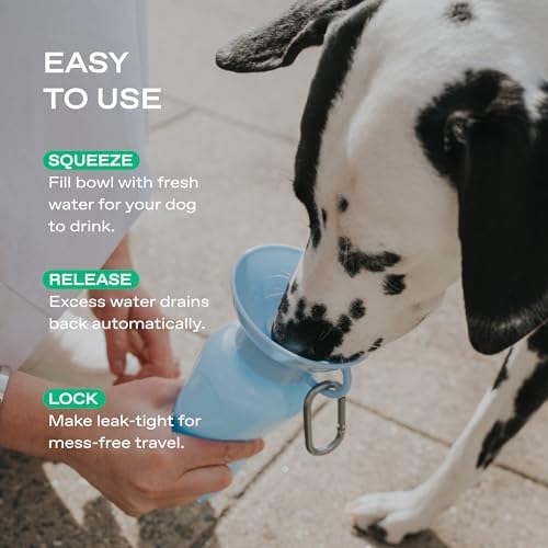 Springland 22oz Classic Portable Dog Water Bottle with Built-in Bowl,Indigo - Image 4
