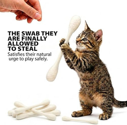 Glaciart One Swabs Cat Toys with Catnip - 12 Pk | Durable for Chew, Cute Cat Toys Interactive Kitty for Boredom, Exercise, & Play | Filled w/Organic Catnip for Anxiety & as Digestive Aid | Gift Idea - Image 3