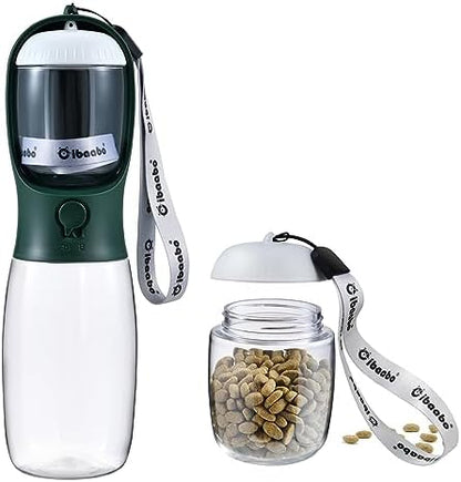 Cibaabo Dog Water Bottle Portable with Food Container & Filter for Travel by Cibaabo