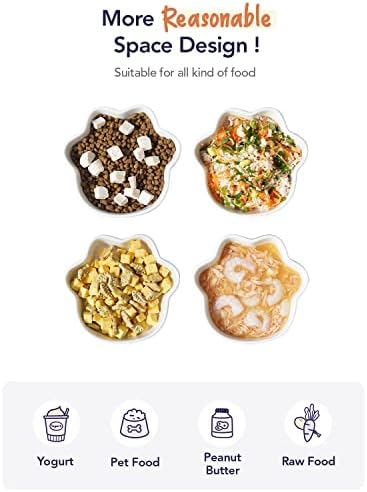 LE TAUCI Cat Food Bowl Ceramic, 8 oz Small Shallow for Indoor Kitten,Relief Whisker Fatigue Cute Paw Design Pet Dish with Slow Feed Function - Image 7