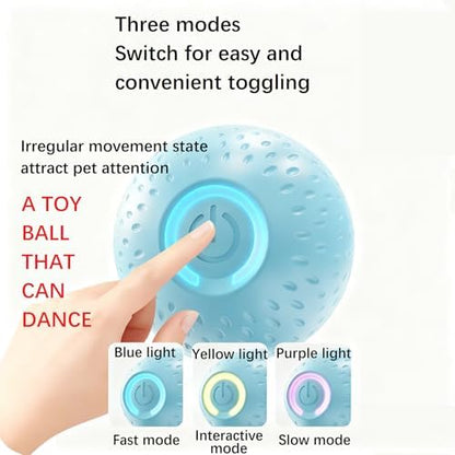 Interactive Dog Ball Toy with Birdsong & Rope, Automatic Moving Dog Toy - Image 5