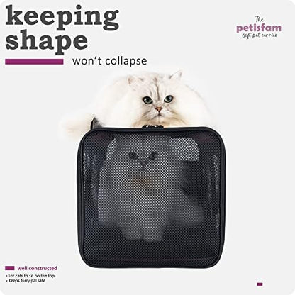 Soft Pet Carrier for Large and Medium Cats, 2 Kitties, Small Dogs. Easy to Get Cat in, Great for Cats that Don't Like Carriers (Viva Magenta) - Image 4