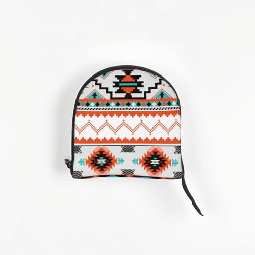 Dog Purse Carrier with Safety Hook - Foldable & Hands-Free Dog Cat Carrier Bag for Subway, Travel, Shopping up to 20lbs Aztec Style - Image 5