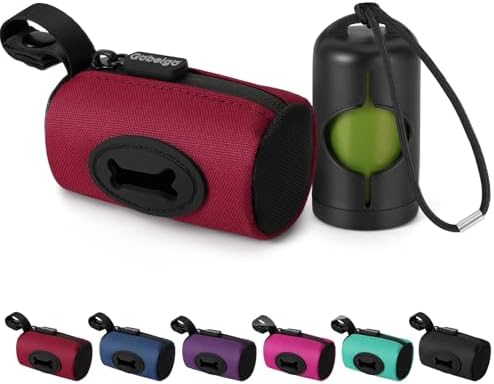Gobeigo 2-in-1 Dog Poop Bag Holder【Easy Pull-Out Version】(Red) by Gobeigo