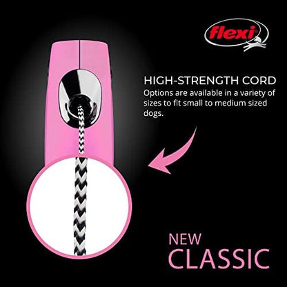 FLEXI® Classic Cord Retractable Dog Leash, Small, 16 ft - Pink - Image 3