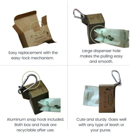 Pawtria Home Compostable Dog Poop Bags (240) with Paper Poop Bag Dispenser - Image 6