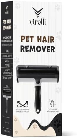 Reusable Pet Hair Remover Pro - Dog & Cat Hair Remover for Furniture, Couch, Carpet & Bedding - Professional Lint Roller for Pet Fur & Upholstery (Black) - Image 2