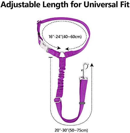 Plutus Pet Dog Seat Belt for Car Headrest, Reflective with Elastic Bungee - Image 7
