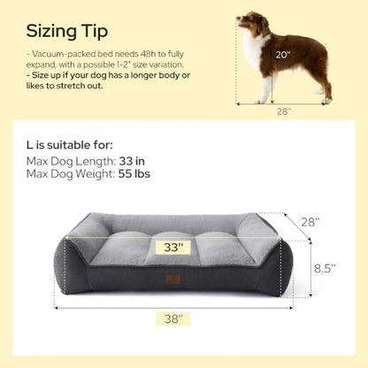 Bedsure SupportMax™ Extra Thick Orthopedic Dog Beds Large Sized Dog - Image 6