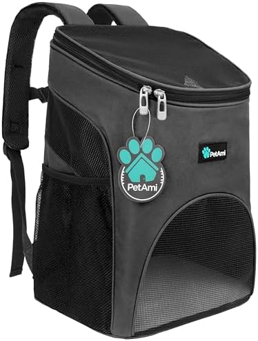 PetAmi Cat Backpack Carrier for Small Dogs and Large Cats, Airline Approved by PetAmi