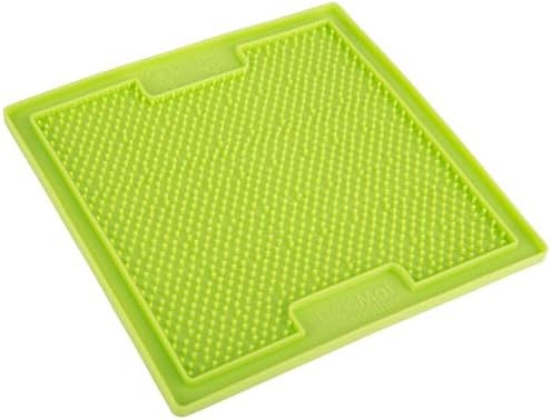 LickiMat Classic Soother, Cat Slow Feeder Lick Mat, Boredom Anxiety Reducer; Perfect for Food, Treats, Yogurt, or Peanut Butter. Fun Alternative to a Slow Feed Cat Bowl or Dish, Green - Image 3