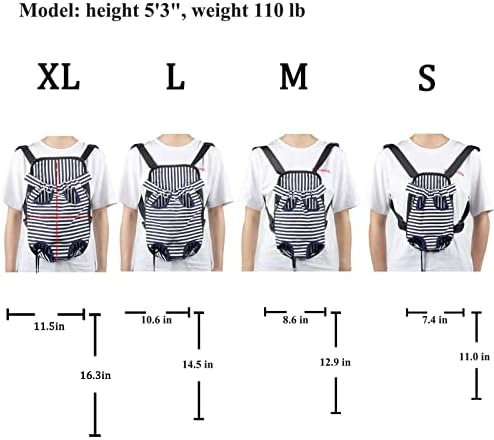 Dog Carrier Legs Out Front Pet Carrier Backpack Adjustable Puppy Cat Small Bag with Shoulder Strap and Sling for Traveling Hiking Camping Outdoor (XL, Blue) - Image 2