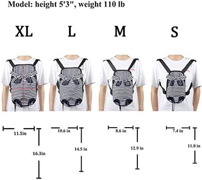 Dog Carrier Legs Out Front Pet Carrier Backpack Adjustable Puppy Cat Small Bag with Shoulder Strap and Sling for Traveling Hiking Camping Outdoor (XL, Blue) - Image 2