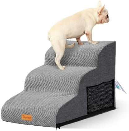 Dog Stairs for Small Dogs, 3-Step Non-Slip Foam Pet Steps for Couch Bed by Topmart