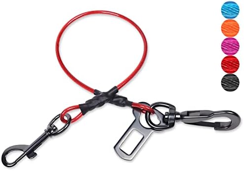 VIVAGLORY Dog Seatbelt Tuffbelt Dog Car Harness, XS, Red by VIVAGLORY