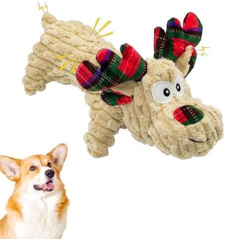 Dog Toys Squeaky Interactive Deer Shape Toy by CneeeeeB