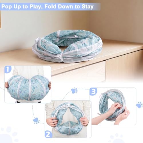 Glittme S-Shape Cat Tunnel, Foldable Cat Tunnels for Indoor Cats - Image 5