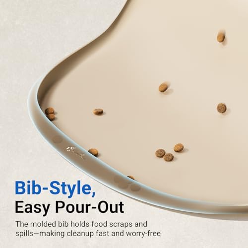 DownyPaws Dog Food Mat,Silicone Waterproof Feeding Mat, 24"×17", Almond - Image 5