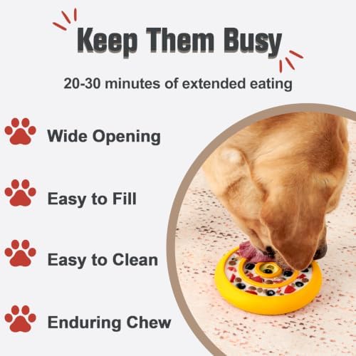 Slow Feeder Lick Mat for Dogs, Natural Rubber Dog Frozen Treat Toys - Image 5