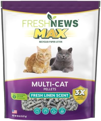 Fresh News MAX Scented Multi-Cat Litter, Non-Clumping, 20 lb by FreshNews