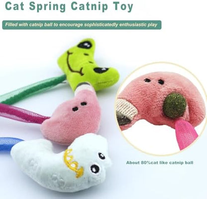 Catnip Chew Ropes Toy, Cat Crinkle Balls, Cat Chew Toy for Teeth Cleaning, Interactive Cat Toys for Indoor Cats, for All Cat Breeds (5 Pack) - Image 3