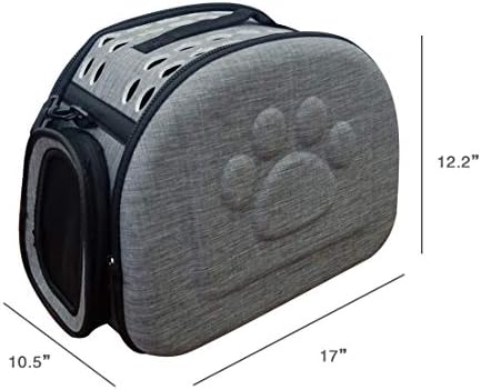 PetLike Airline Approved Pet Carrier Soft Sided Collapsible Travel Bag for Cats & Small Dogs (Grey, Linen) - Image 7