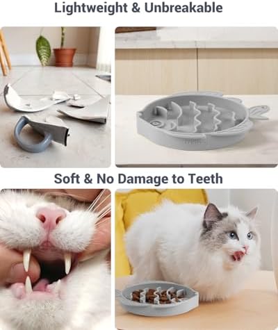 Coomazy Slow Feeder Cat Bowl Silicone Pet Puzzle Feeder for Slow Eating - Image 4