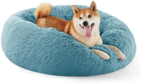 Bedsure Calming Dog Bed Medium Size Dog Donut Washable Pet Bed,30ins by Unknown