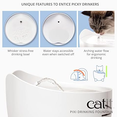 Catit PIXI Cat Drinking Fountain, Running Water Fountain, Pink - Image 4