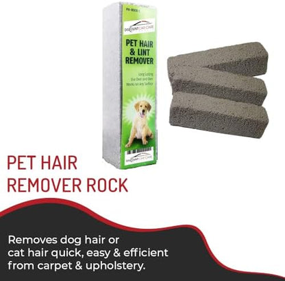 Pet Hair Remover Rock – 3 Pack Reusable Dog & Cat Hair Cleaner for Carpet, Upholstery & Auto Interiors – Easy Lint & Fur Removal Tool – No Roller or Brush - Image 2
