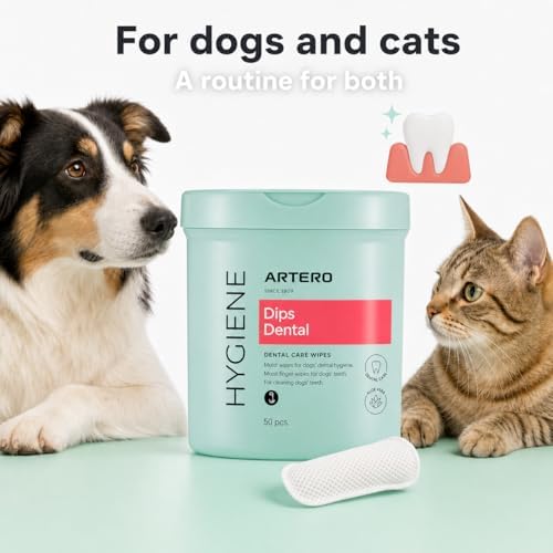 ARTERO Disposable Teeth Cleaning Wipes for Dogs and Cats - 50 Wipes - Image 6