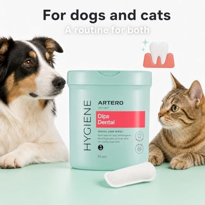 ARTERO Disposable Teeth Cleaning Wipes for Dogs and Cats - 50 Wipes - Image 6