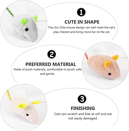 Catnip Toy, Cats Mouse Plush Cat Toys, Cat Mice & Animals Toys for Indoor Cats and Kittens, Cat Chew Toy for Exercise for Pet Cat Kitten Kitty (6 Packs) - Image 4