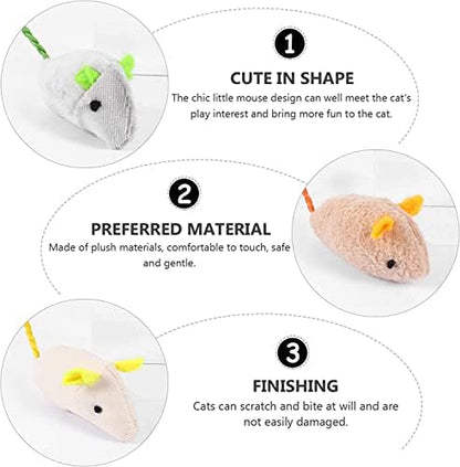 Catnip Toy, Cats Mouse Plush Cat Toys, Cat Mice & Animals Toys for Indoor Cats and Kittens, Cat Chew Toy for Exercise for Pet Cat Kitten Kitty (6 Packs) - Image 4
