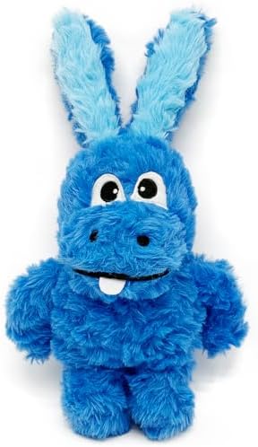 Donkey Squeaky Plush Dog Toy for Small Medium Large Dogs, Blue by SLIWOWO