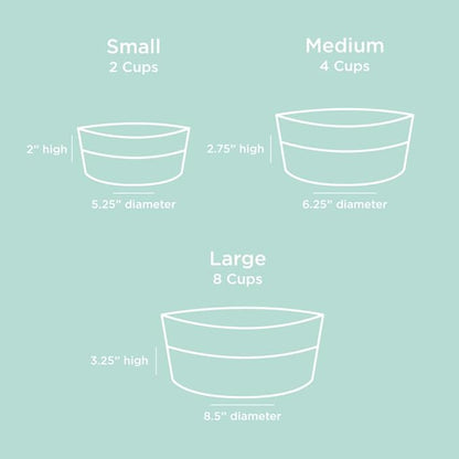 Waggo Dipper Ceramic Dog Bowl for Small and Large Breeds - Heavyweight and Durable Pet Food and Water Dish Crock, Dishwasher Safe, Modern (Light Grey, Large)