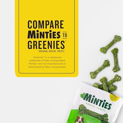 Minties Dental Chews for Dogs, 60 Count, Vet-Recommended Mint-Flavored Dental Dog Treats for Medium Dogs, Bones Clean Teeth, Fight Bad Breath, and Removes Plaque and Tartar - Image 2